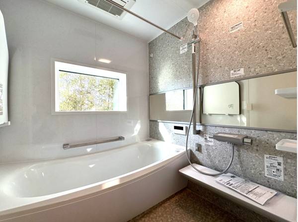 緑も望める洗面台