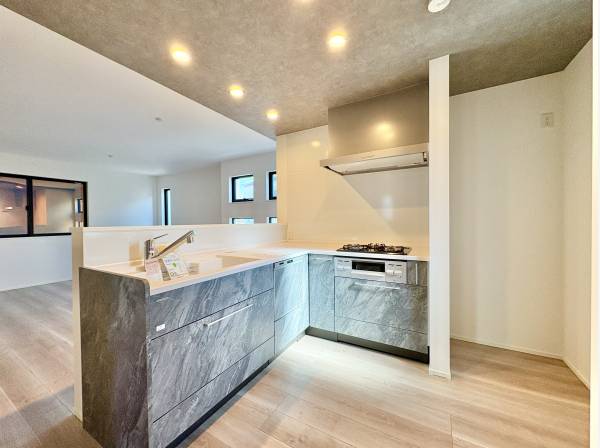 キッチンは使いやすいL型です。