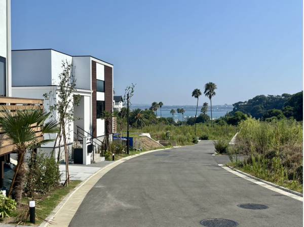 前面道路レベルでも海を望めます