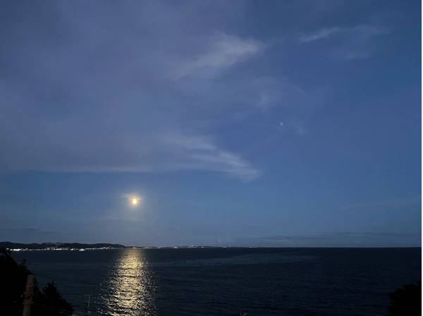 海に続く月光もきれいです。　※オーナー様ご提供写真