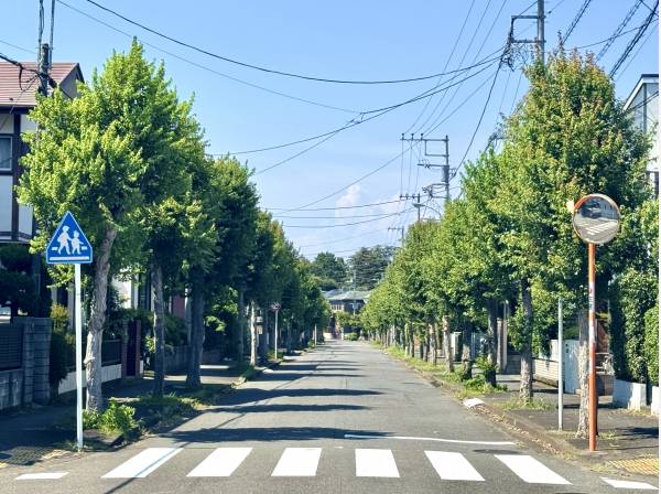 綺麗に整った街並みの分譲地