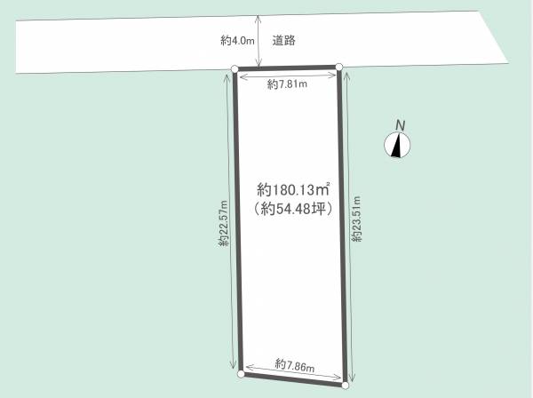 敷地図 180.13㎡(約54.48坪)