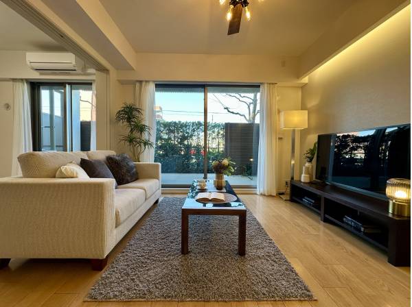 約13.8帖のLDK/床暖房も完備