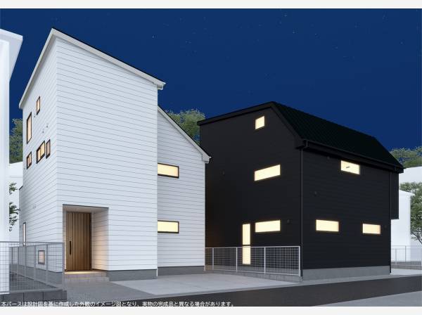 ※完成イメージパース　外観（夜）