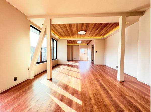 庭を広くとり、日当たりも良好なLDK