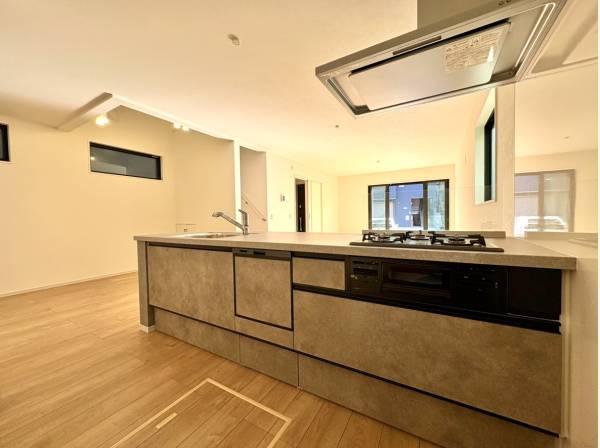 食洗機と浄水器付きのオープンキッチンです。