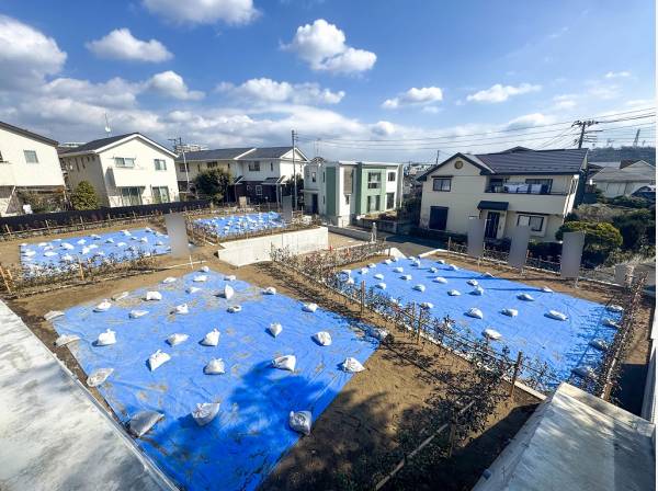 空を広く感じられる陽当たりの良い開発分譲地