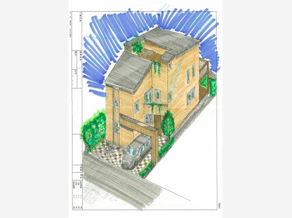 参考プランの鳥瞰イメージ図です