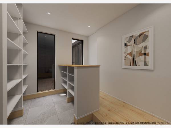 完成予想パース（玄関スペース）