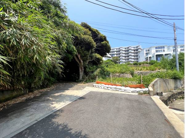 車通りの少ない接道が寄り添い静かな印象