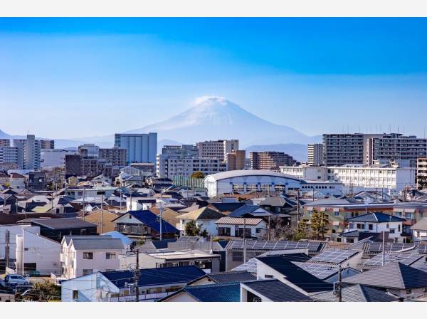 富士山を望む屋上ルーフテラス