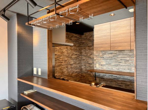 ＢＡＲのようなカウンターキッチン