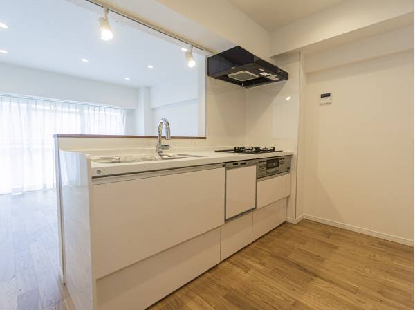 タッチレス水栓・浄水器と食洗機付きです