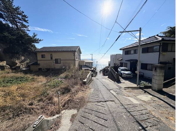 海まで一直線です