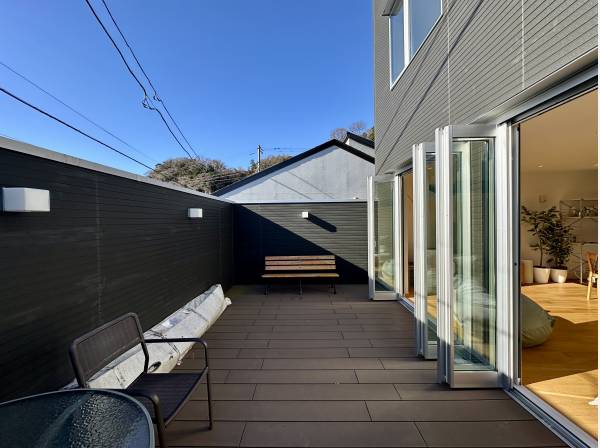 2階のバルコニーはご覧の広さ