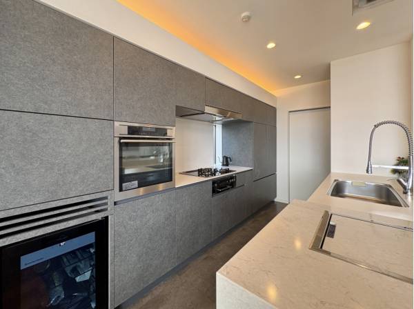 日常は扉を収納できる構造ですが、来客時にはすっきりと♪