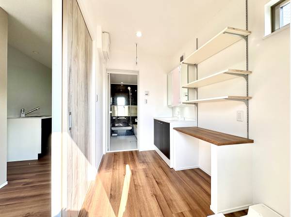 水回り集約プランで家事楽プランです。