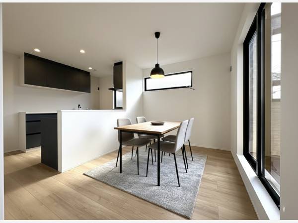 ダイニングスペース。家具等はCGで作成したイメージです。