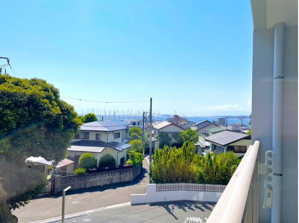 バルコニーからは海・江ノ島・富士山を望む開放的な眺望が広がります。