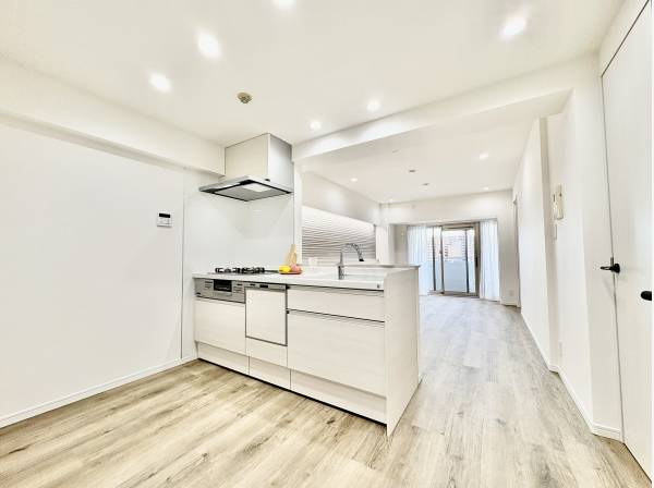 LDKの天井のダウンライトがいい感じです！