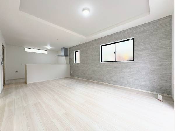 アクセントクロスがおしゃれな空間です