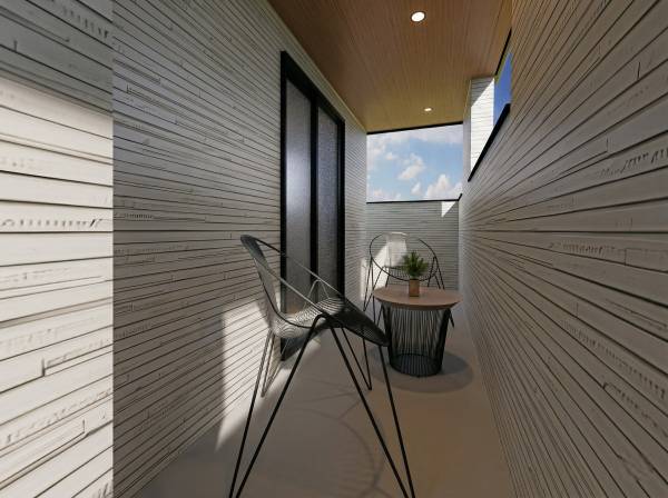 雨でも安心のインナーバルコニー※イメージパースになります