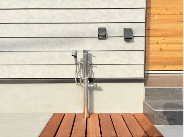 外部シャワー完備