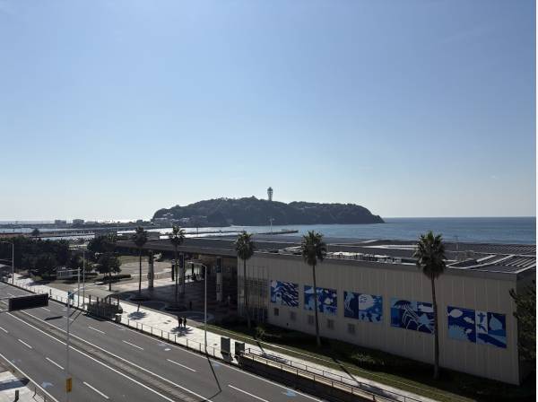 江ノ島もはっきりと見えます