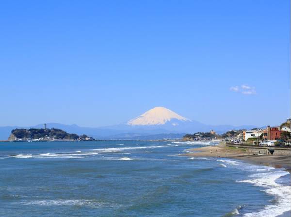 海からの江の島＆富士山
