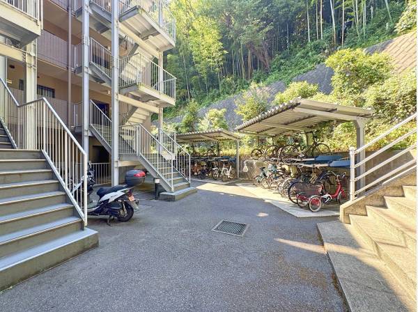 駐輪場。