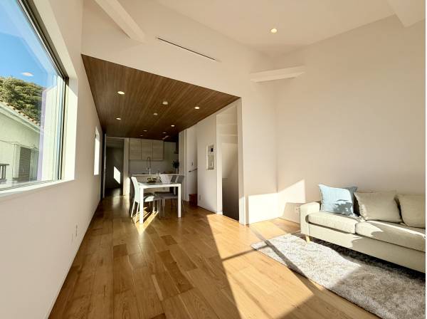 勾配天井。開放的でリラックスできます