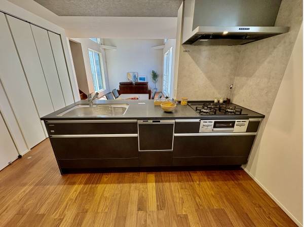 デザインも素敵なシステムキッチン。