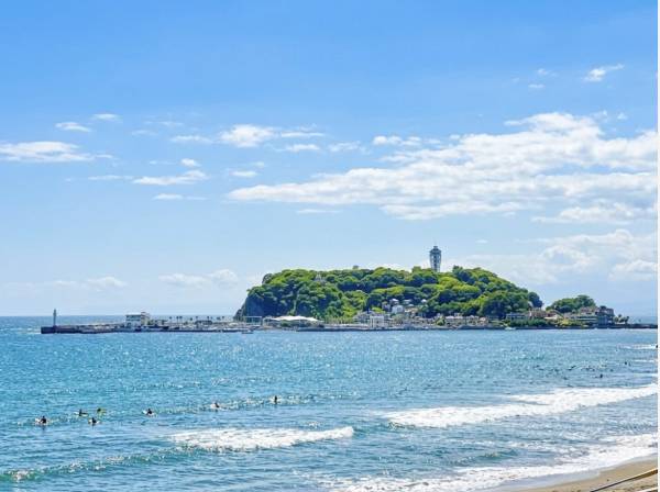 江ノ島をご覧の迫力で