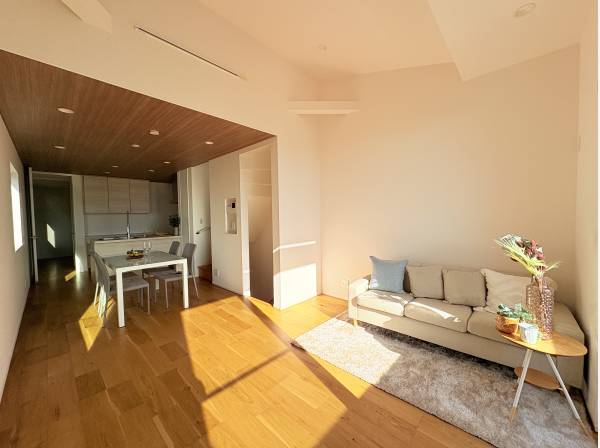 南向きのＬＤＫ上部勾配天井で解放感◎