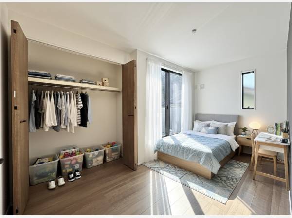 大きな収納付き。子ども部屋にも最適な一室。（家具等はCGイメージ）