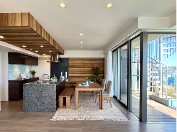 リビングからも海が見えました