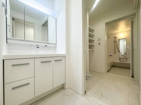 来客時にも便利なセパレートタイプのパウダールーム