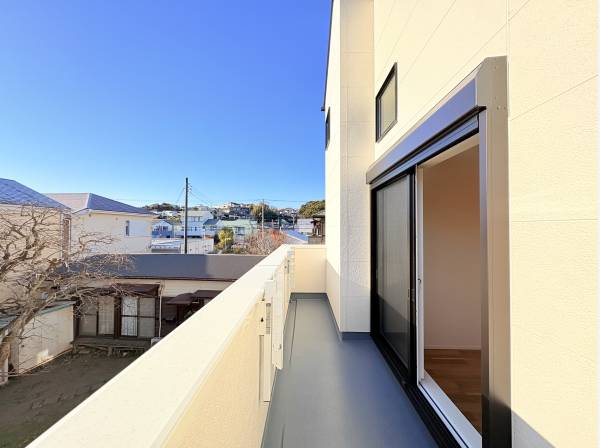 南西向きバルコニー