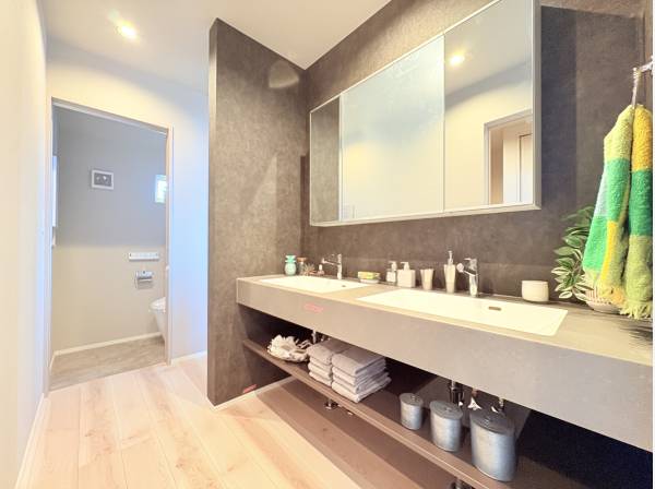 回遊可能な2ボウルの洗面