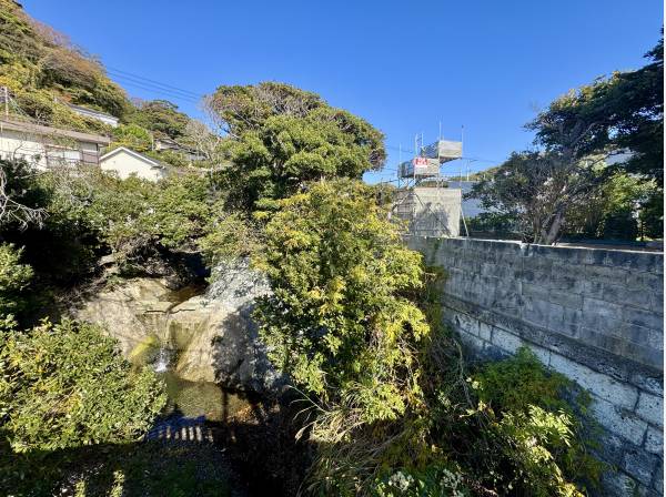 隣は小川が流れて水の音がここといい♪