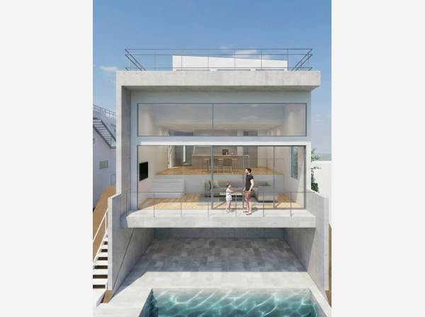 現地南側から施工例・延べ床面積220.40㎡・19,800円程度