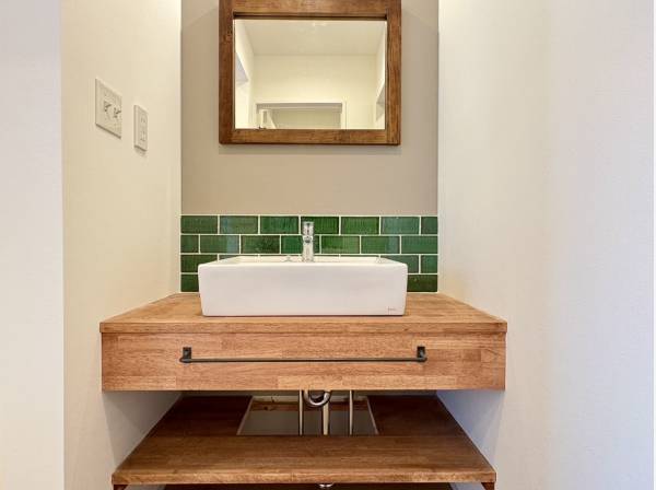 かわいい造作洗面台