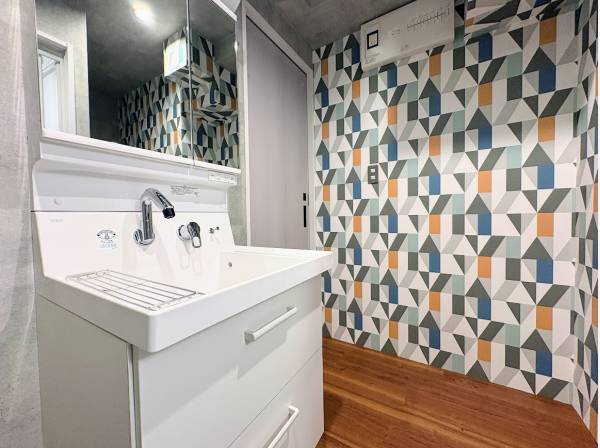 サニタリールームも遊び心があります