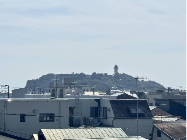 江ノ島が見えました