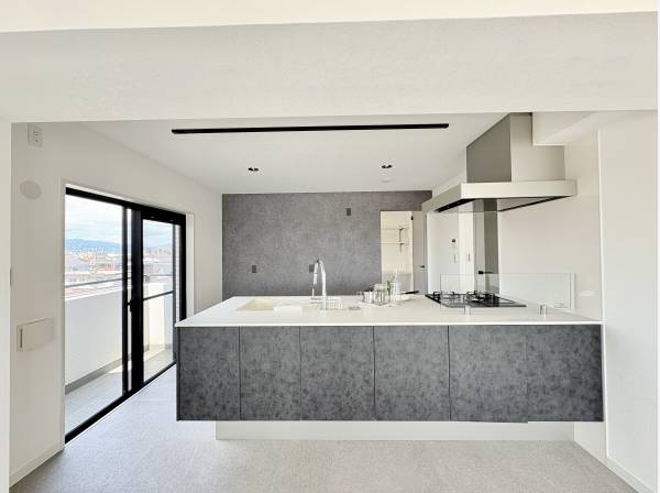 ペニンシュラ型のキッチンです