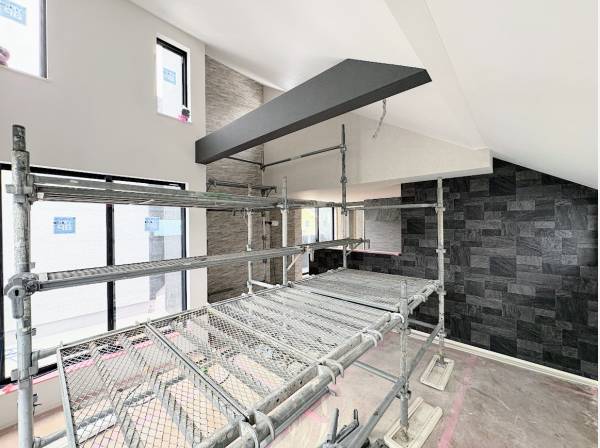 モダンなクロスがアクセントになっています