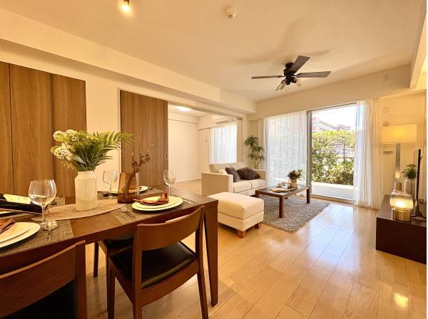 明るいリビングです。