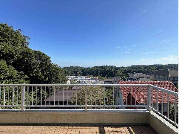 大磯の山々とその先に広がる海景色を楽しめます