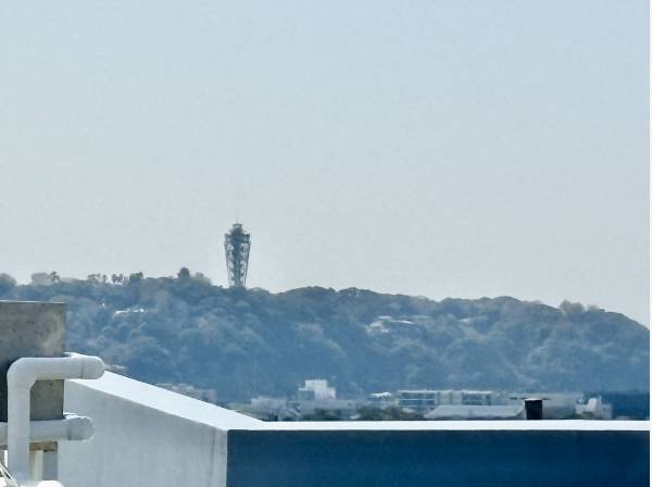 ルーフバルコニーから江の島が見えます！