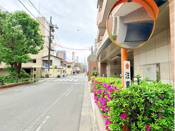 ゆとりのある前面道路。崇善小学校まで徒歩5分と子育て世代も安心です